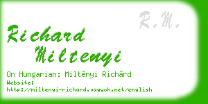 richard miltenyi business card