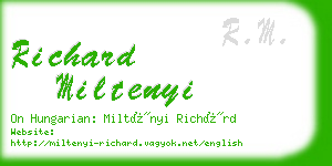 richard miltenyi business card